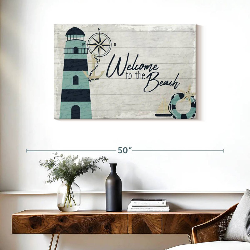 Tergel «Welcome To The Beach» en bois, H 24 po x l 36 po