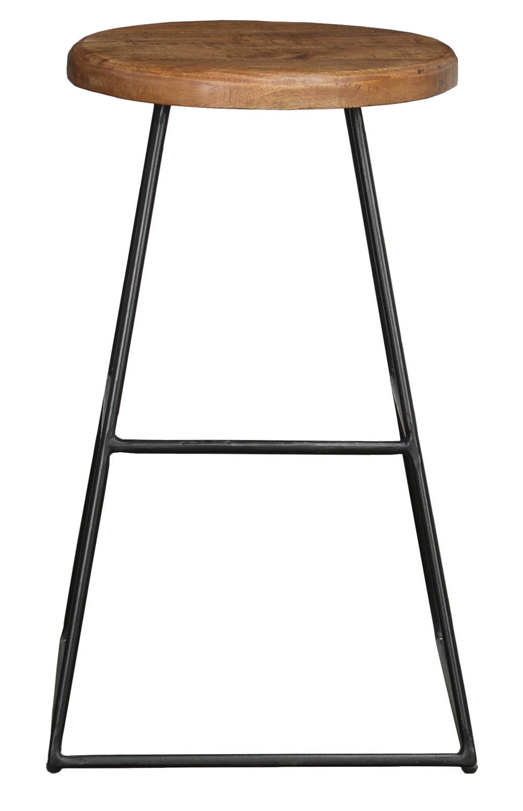 Anastasia Bar and Counter Stool, Black/Natural Brown, Bar Stool (30” Seat Height)