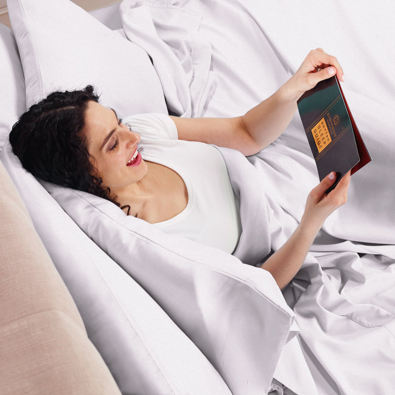 Light Gray Lavender King Deep Pocket Microfiber Sheet Set