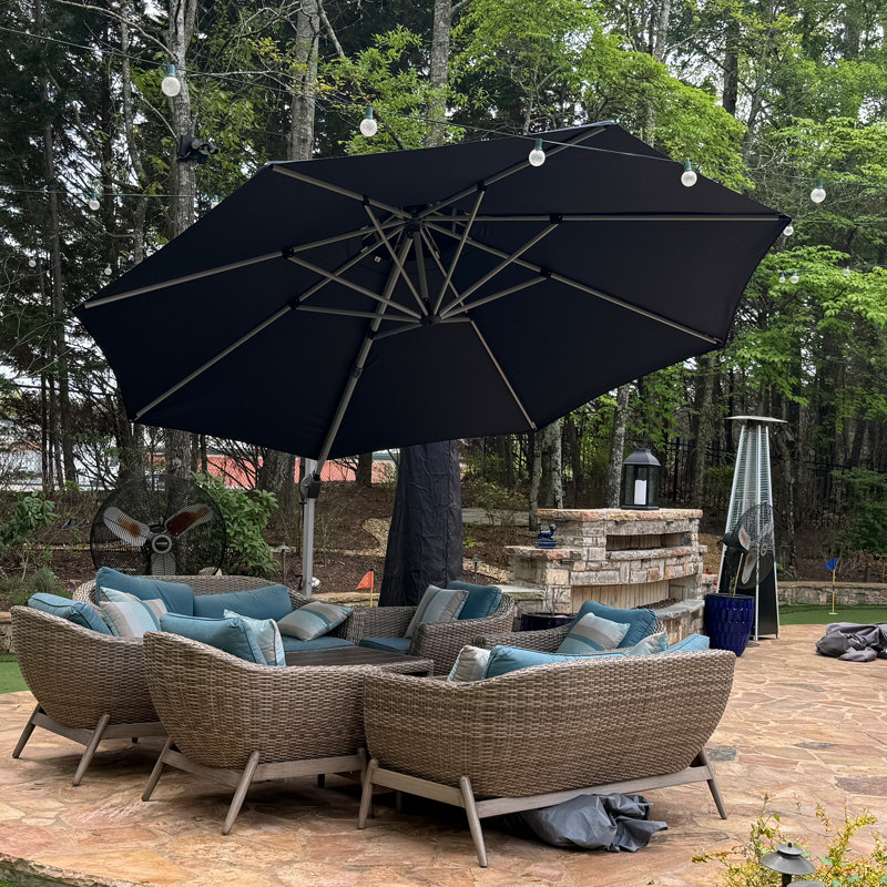 Legend 4m Cantilever Parasol With Base, Grey