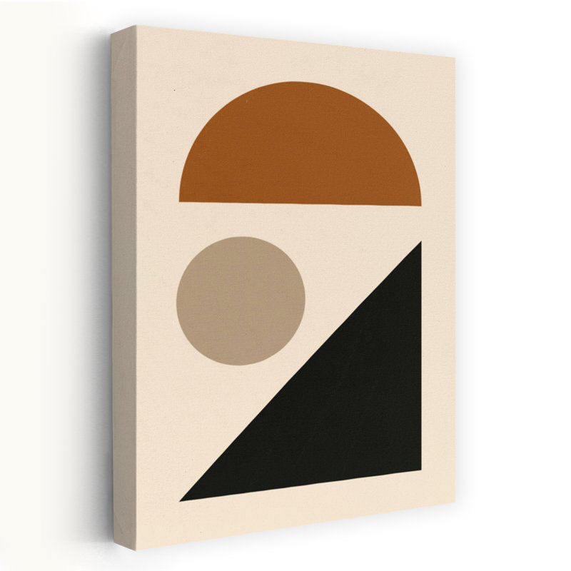 Contemporary Art Geometric Minimalist Abstract Wall Art by Little Dean - Wrapped Canvas Print, 30.48 cm H x 20.32 cm W