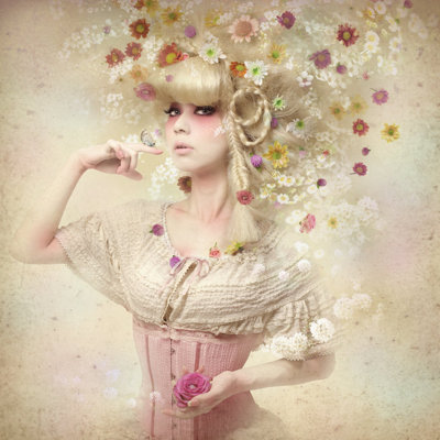 " Girl Of The Flower Garden II " by Kiyo Murakami