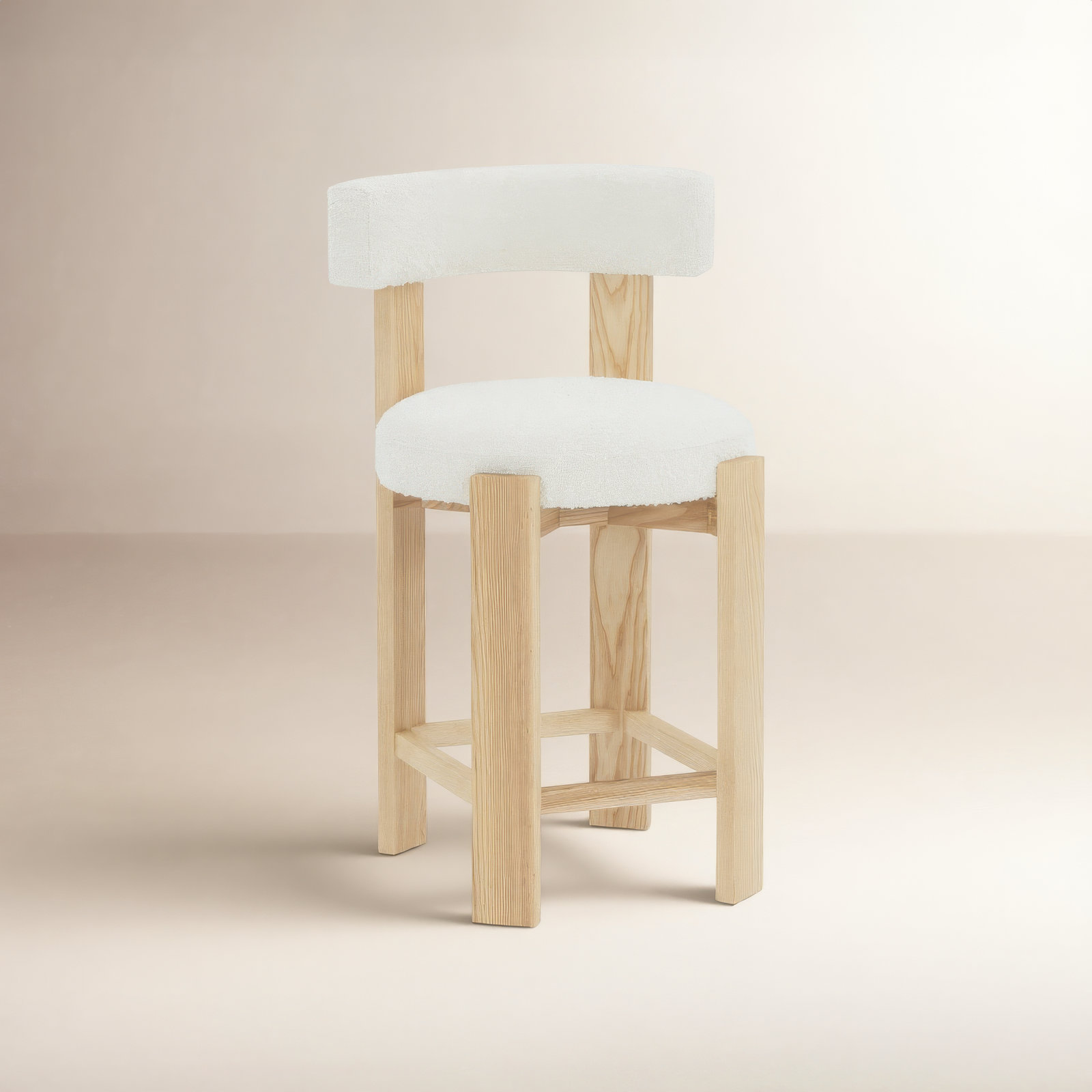 Eugenia 24" Bar Stool, Ivory