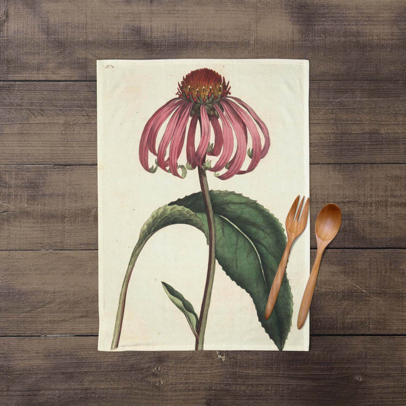 Cotton Floral Waffle Tea Towel Kitchen Towel