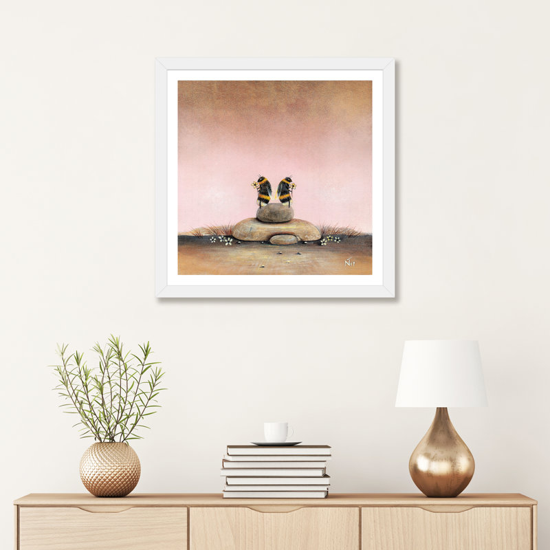 New Beginnings par Neil Thompson - reproduction d'art, H 16 po x l 16 po x p 1 po, Papier blanc, Blanc