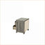 Table de chevet 2 tiroirs rustique gris clair