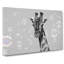 Giraffe Through The Bubbles - Wrapped Canvas-55366373