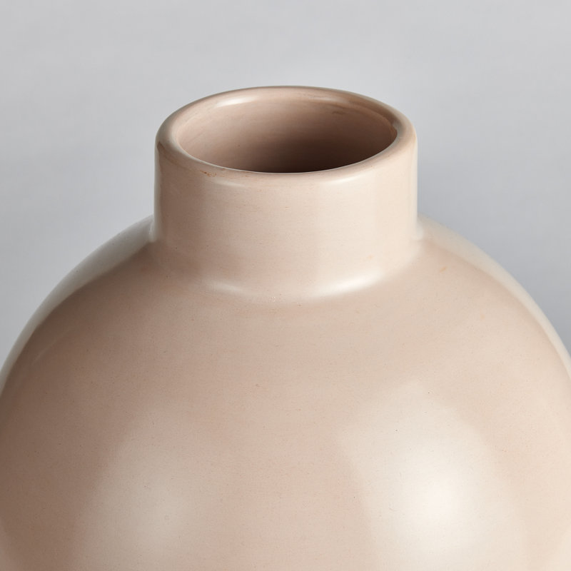 Analia Handmade Table Vase, Ecru, 16.5" H x 11.75" W x 11.75" D