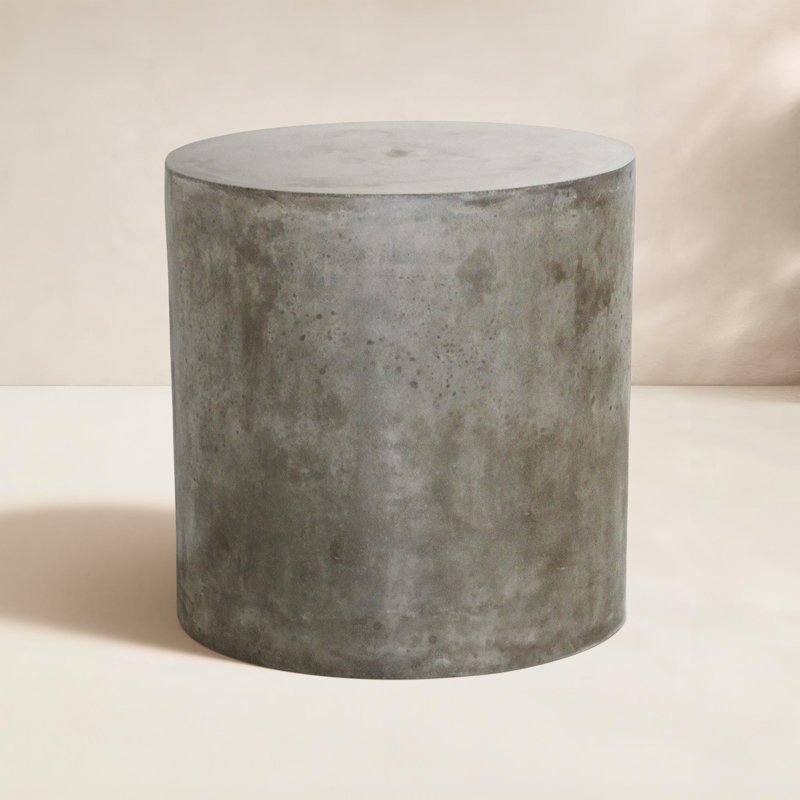 Perpetual Round Outdoor Side Table , in. W in. D, Slate Gray, 16" Diameter