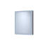 24 po L 30 po H Pharmacie rectangulaire encastrée / à fixation en aluminium argenté à gauche H avec miroir DEL et horloge