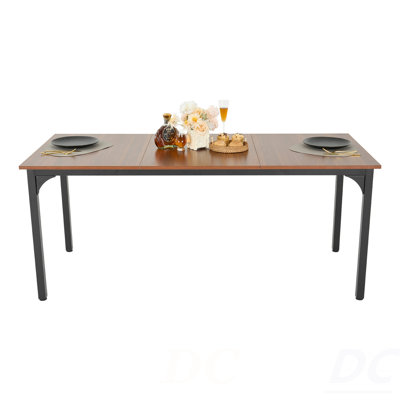 Table de salle à manger rectangulaire en bois 71 pouces pour 6 à 8 personnes (table seulement), table