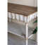 Console 63 x 19,5 x 35,5 po à trois niveaux en bois avec finition blanc vieilli et beige