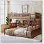 Full XL Over Queen Bunk Bed With Integrated Shelving, Color-Changing Lights And Pegboard-973922129-973922131