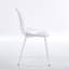 Ensemble de salle à manger 1 + 4,5 pièces, table de salle à manger à pieds en métal Mid-Century pour 4-6 personnes avec plateau en MDF, table de salle à manger à piédestal, table basse de loisirs, ensemble blanc