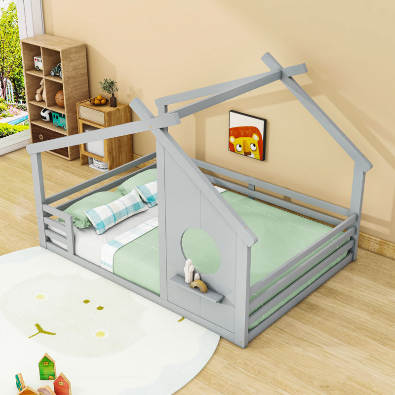 Lit pour enfant Montessori, gris, Complète