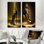«Golden Champagne High Heel II», 2 pièces sur toile