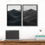 Art mural abstrait, ensemble de 2 reproductions d'art encadrées sur toile-118759515-118759516