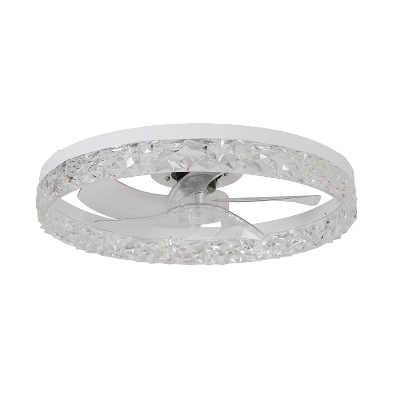Ventilateur de plafond avec lumières DEL à intensité variable, Blanc