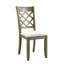 Chaises d'appoint Karsen en lin beige et chêne rustique seulement, sans les tables