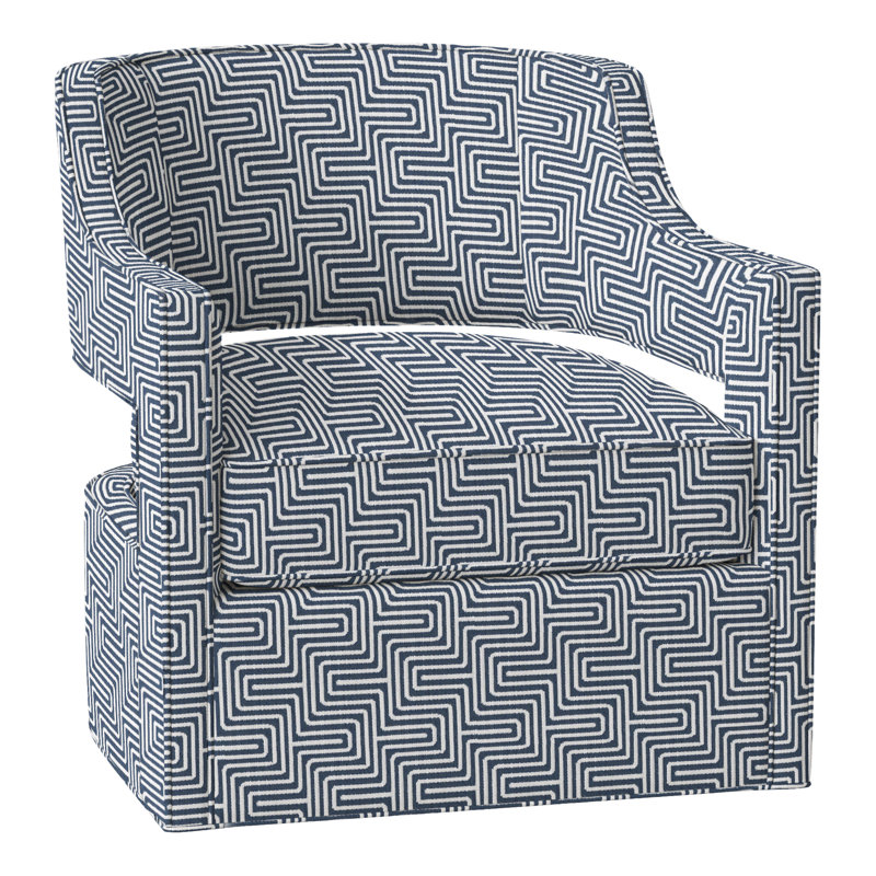 Fauteuil pivotant l 29,5 po Phoebe, Perigold Indigo