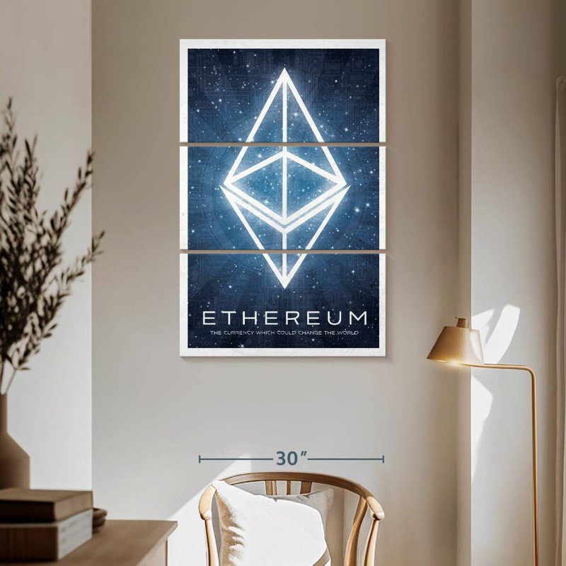 Tergel Cryptocurrency Ethereum Logo IV, 38" H x 24" W