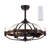 Cinta 27.17" Classic Black Caged Farmhouse Ceiling Fan With Light Kit And Remote Control-1203672981