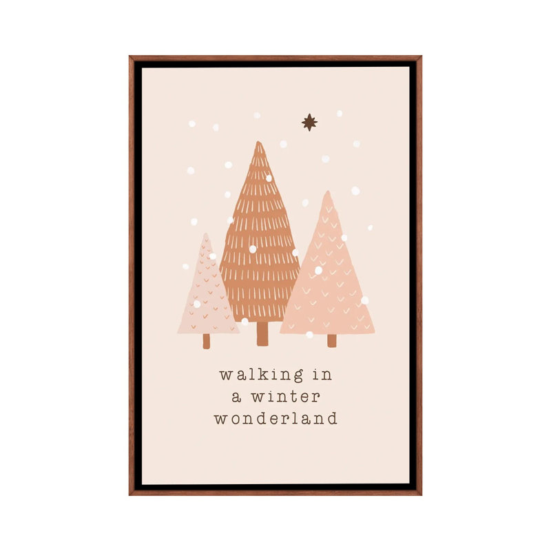 «Walking in a Winter Wonderland» par Orara Studio - reproduction d'art, H 60 po x l 40po x P 1,5 po, Pas de tapis