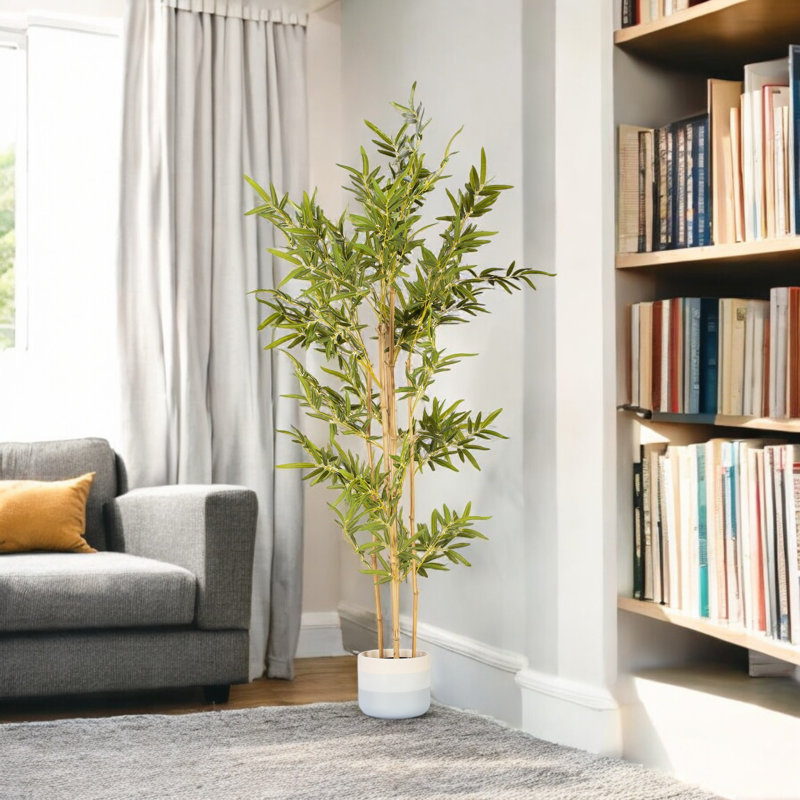 Arbre de bambou artificiel 48 pouces en pot de chambre de bébé