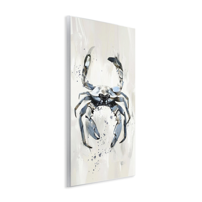 Plaque murale neutre en forme de crabe, design par Ramona Murdock, H 15 po x l 10 po