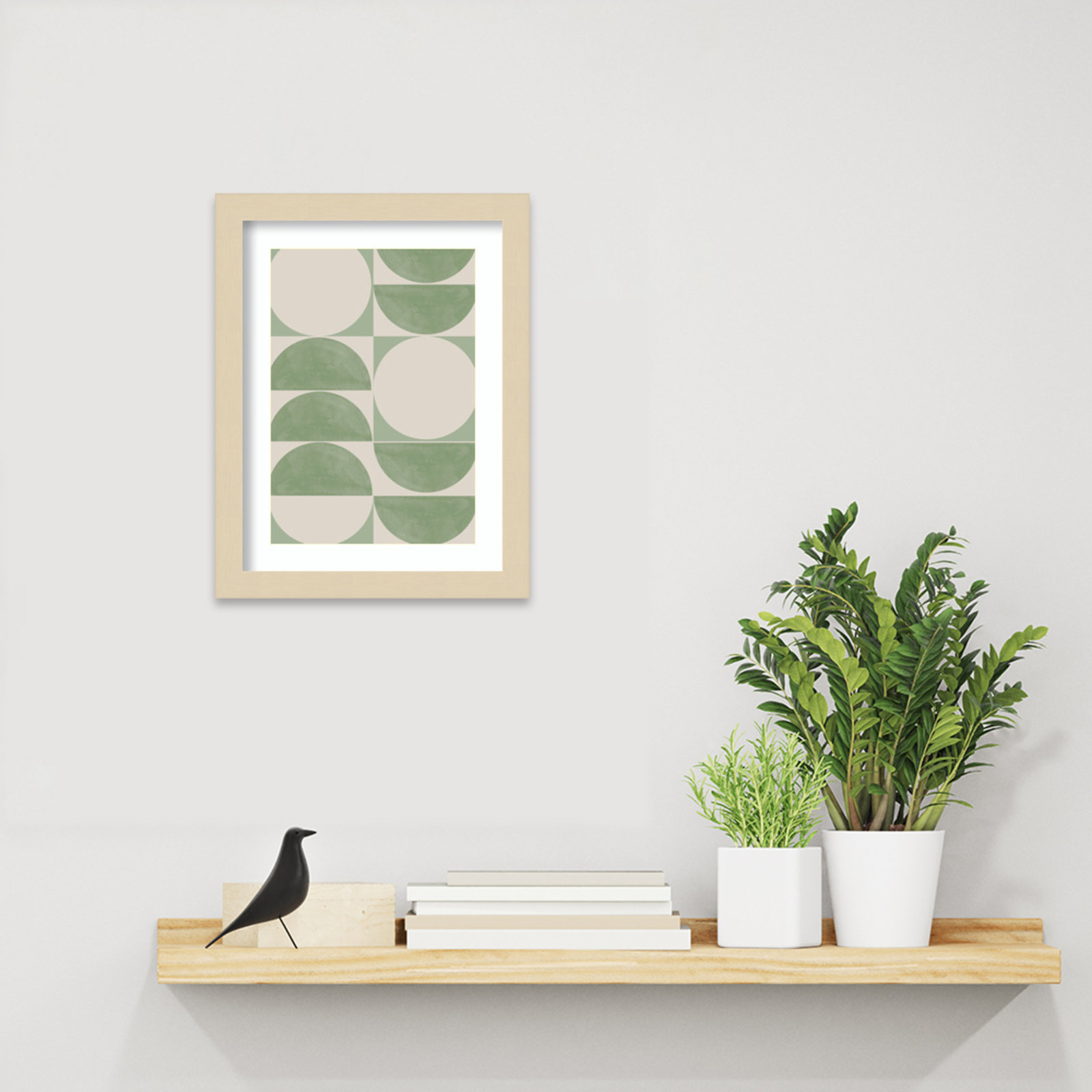 Mid Century Modern 01 Print, Brown, 13" H x 10" W