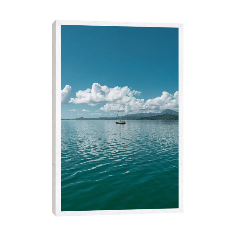 Hawaiian Boat by Bethany Young - Print on Canvas, 66.04cm H x 45.72cm W x 3.81cm D, White Framed