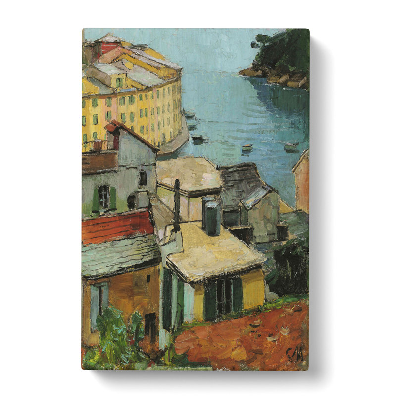 Portofino In Italy by Carl Moll - Wrapped Canvas Painting, 60cm H x 40cm W x 3cm D