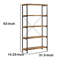 Bibliothèque de style rustique avec 4 tablettes ouvertes Columbus-413158839