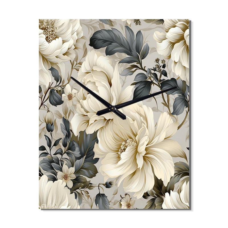 Janez - Horloge murale florale, Grand
