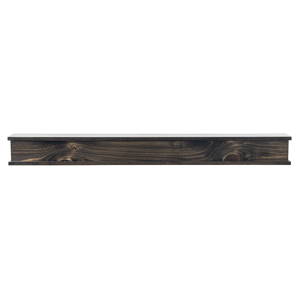 Floating Wood Fireplace Mantel Shelf - Wooden Shelf with Symmetrical Top & Bottom Molding Millwood Pines Shelf 