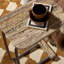 Pixie End Table-Grey Stripe Travertine