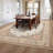 Ultra-soft, low-pile, vintage print decorative rug, washable, non-slip-119262614