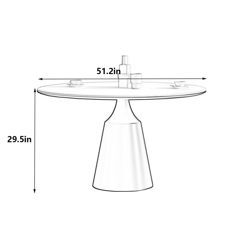 Tyann, 29.5"H x 51.2"L x 51.2"W, White