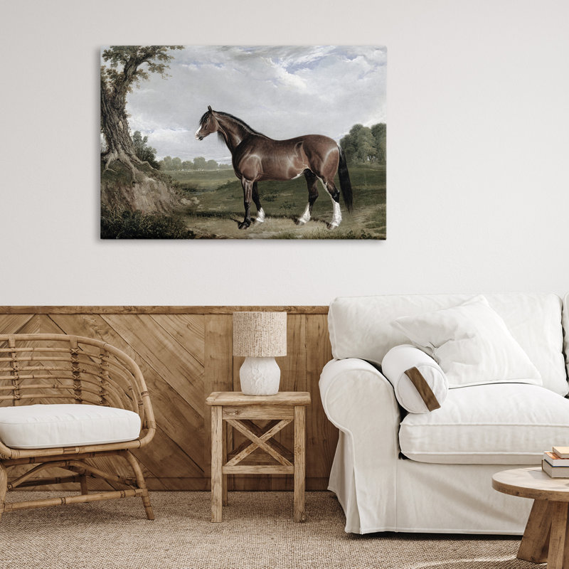 Toile portrait majestueux de la nature équine, design par Corinne Haig, H 24 po x l 36 po