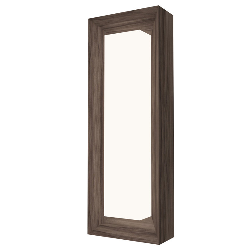 Meio Squadro 2 - Light Flush Mounted Sconce, American Walnut