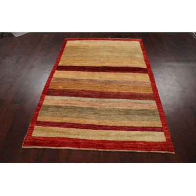 One-of-a-Kind 4'3" X 6'1" New Age Wool Area Rug in