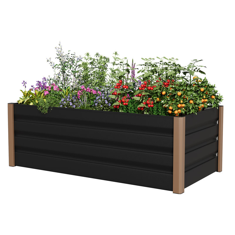 Metal Planter, 40cm H x 120cm W x 60cm D