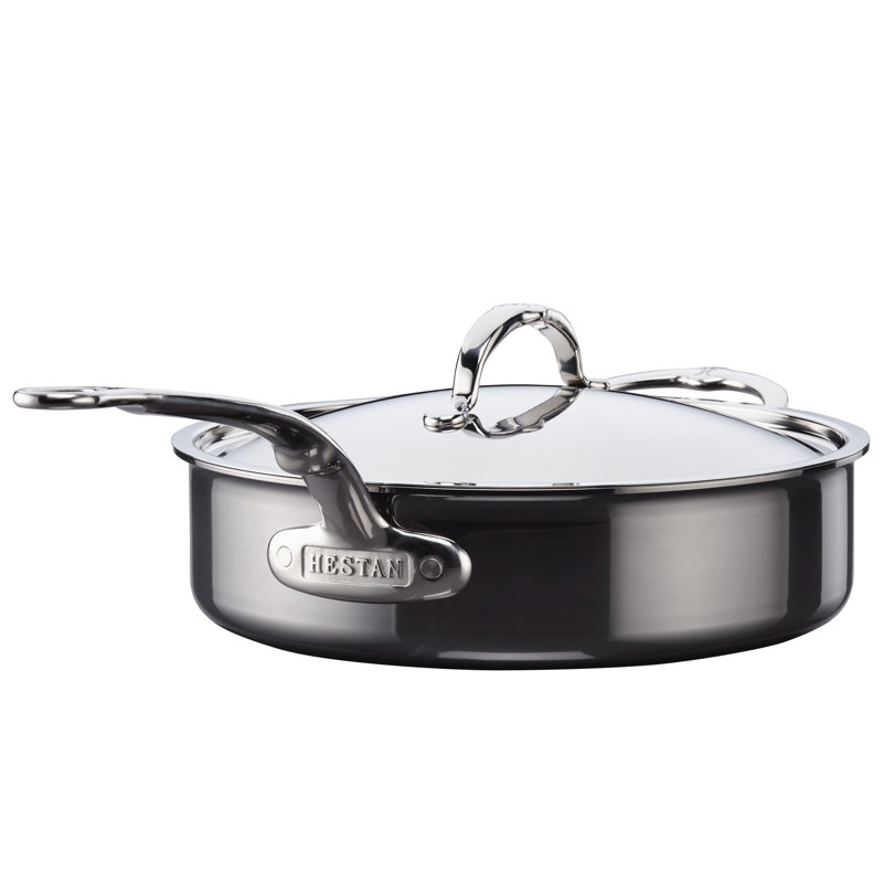 Hestan 3.5 Quart Black Aluminum Stainless Steel Sauté Pan