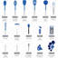 Ensemble d'ustensiles de cuisine de 24 pièces Kaluns - silicone résistant à la chaleur et acier inoxydable, antiadhésif, poignées ergonomiques, bleu, ustensiles de cuisine complets-107647997