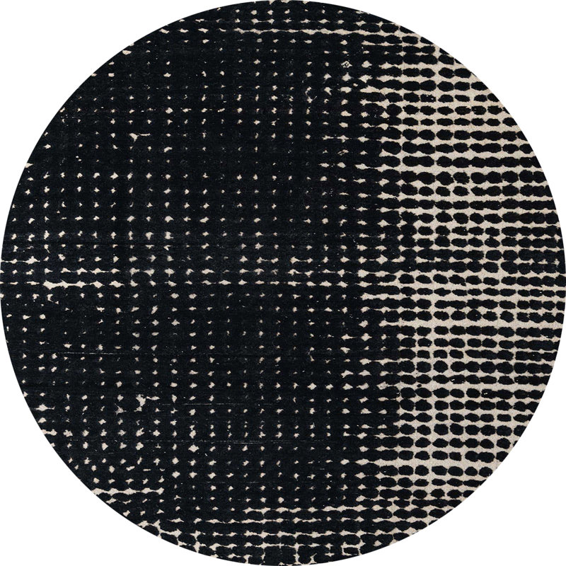 Tapis abstrait moderne 4902, Rond 3 pi
