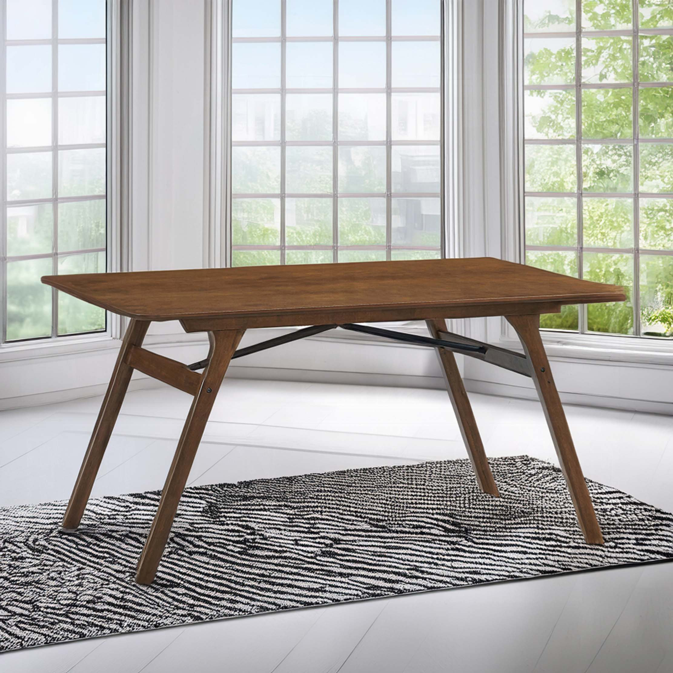 George Oliver Dining Table 1Pc, Rectangular Tabletop Wooden Kitchen ...