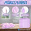 Fluffy Feather Duster with 10 Disposable Refill Heads Purple Dusting Brush