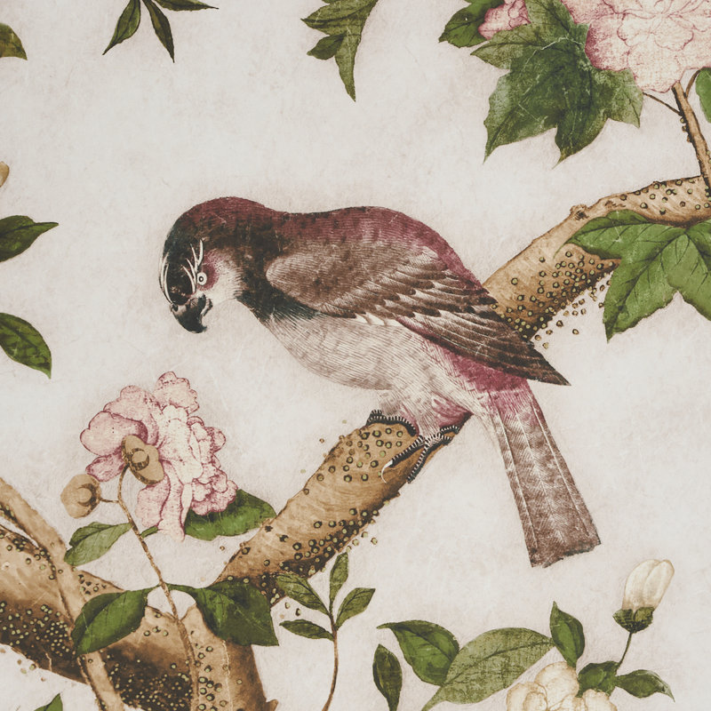 Schumacher x Mary McDonald Les Oiseaux Panel Set, Ivory