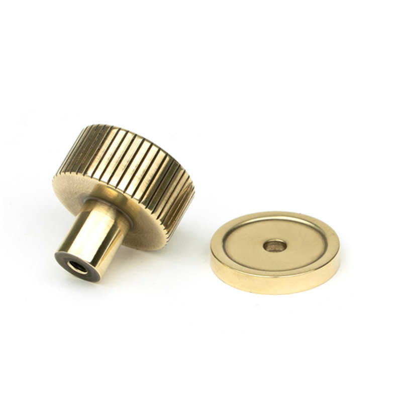 Matt Black Judd Cabinet Knob - 32Mm (Plain), 2.5 cm, Aged Brass