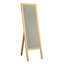 Miroir élégant avec tablettes, couleur noyer, 21,7 po x 67 po | 100% bois de pin massif, assemblé, fixation murale | Design traditionnel, parfait pour les chambres à coucher et les espaces de rangement, fonctionnel et élégant-753023008